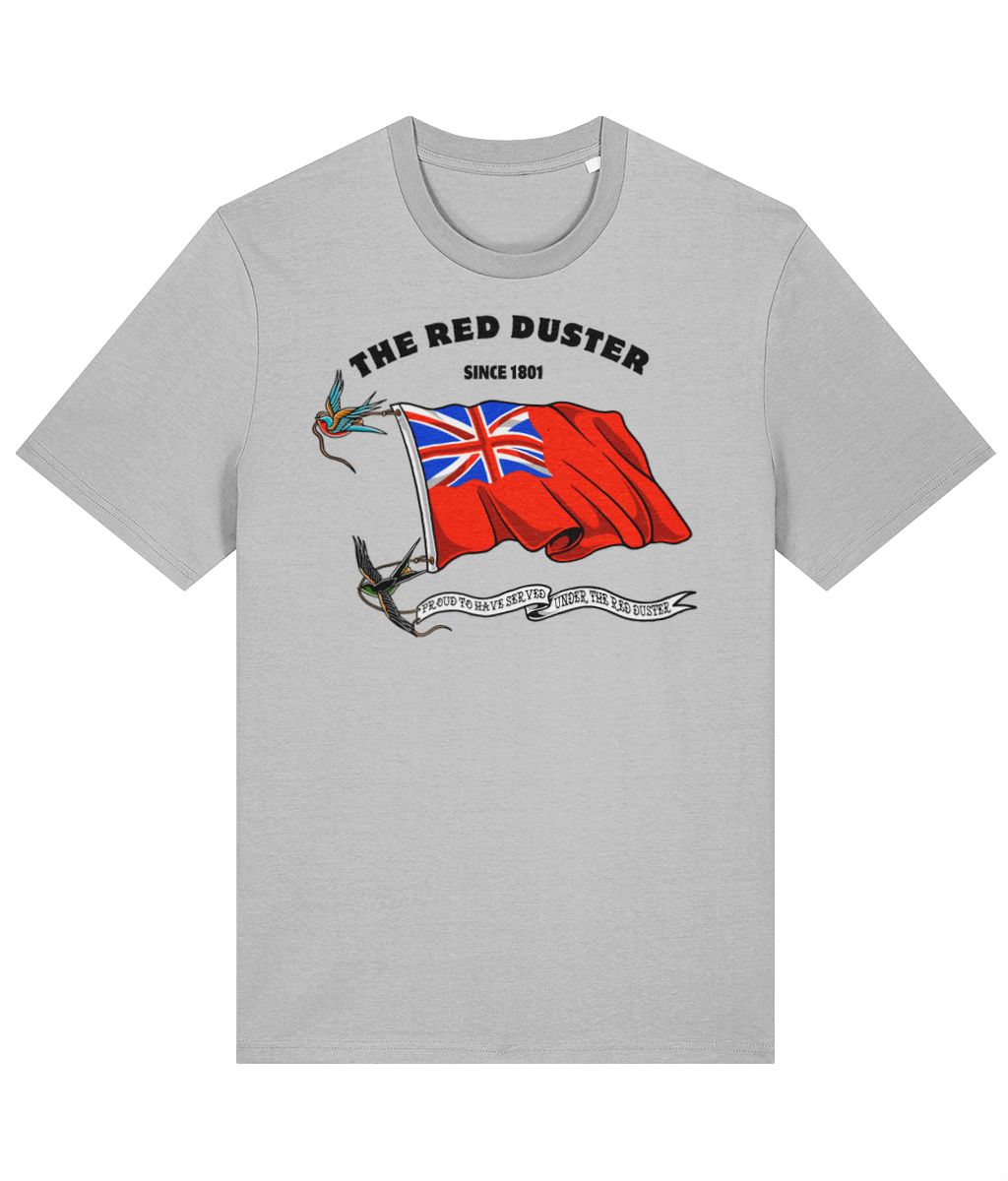 Organic cotton unisex t-shirt (Red duster and swallows)