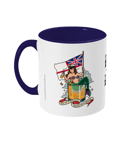 Sailor tattoo mug, Royal Navy (RN) mermaid