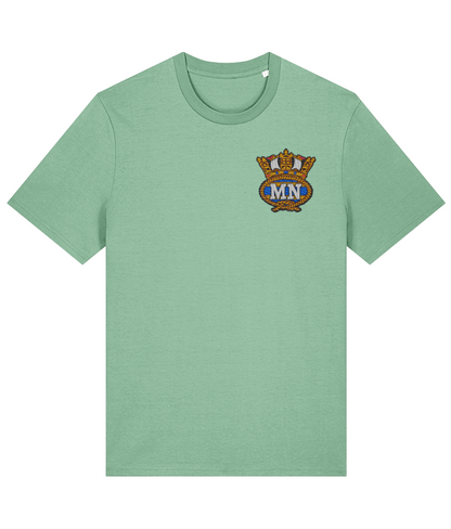 Organic cotton unisex t-shirt (Embroidered British Merchant Navy Badge)