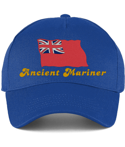 Cotton baseball cap (Embroidered Ancient Mariner and red ensign)