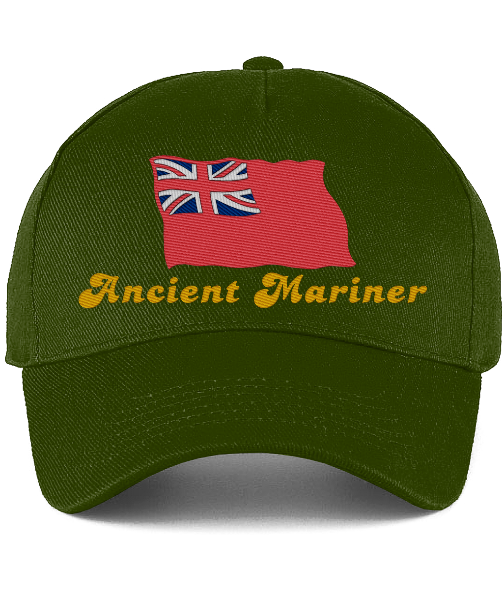 Cotton baseball cap (Embroidered Ancient Mariner and red ensign)