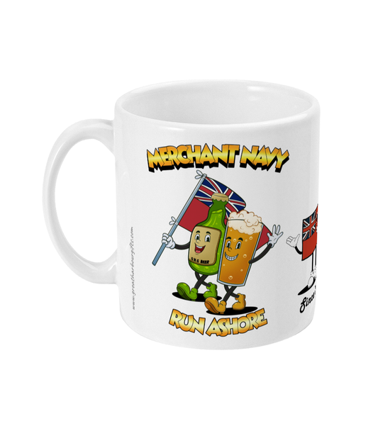 1920s Cartoon Merchant Navy 'run ashore' mug