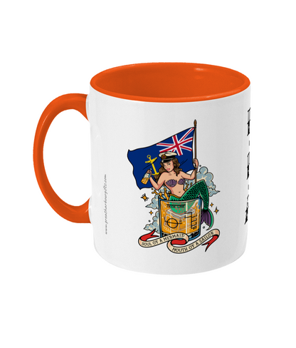 Sailor tattoo mug, Royal Fleet Auxiliary (RFA) mermaid