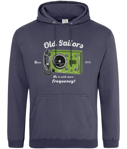 Ring-spun cotton unisex hoodie (Retro Sailor VHF radio)