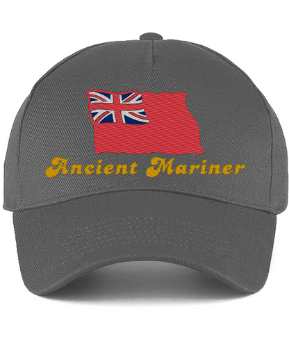 Cotton baseball cap (Embroidered Ancient Mariner and red ensign)