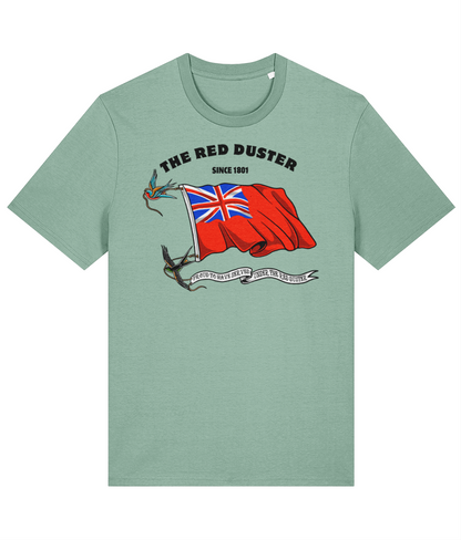 Organic cotton unisex t-shirt (Red duster and swallows)