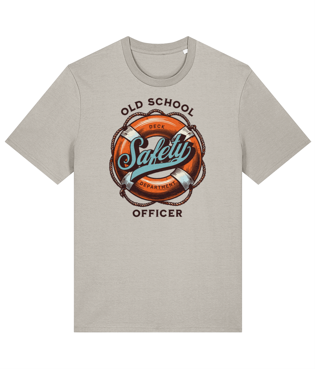 Organic cotton unisex t-shirt (Old-school safety officer)