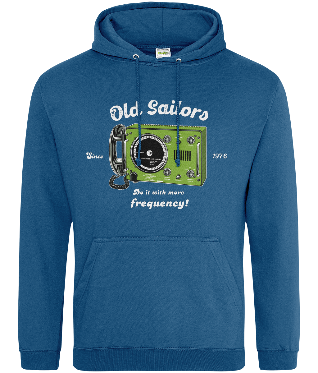 Ring-spun cotton unisex hoodie (Retro Sailor VHF radio)