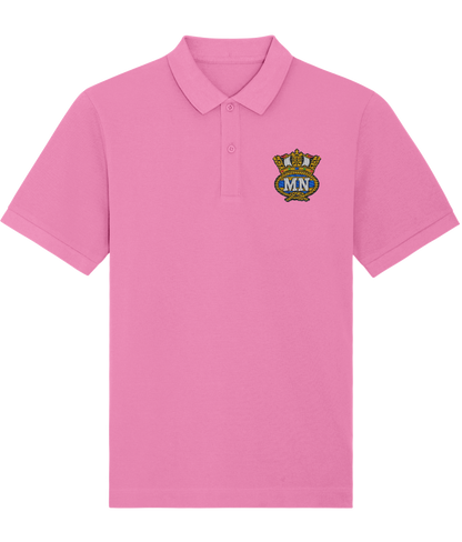 Organic cotton unisex polo shirt (Embroidered British Merchant Navy badge)