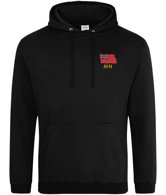 Ring-spun cotton unisex hoodie (Embroidered red ensign)