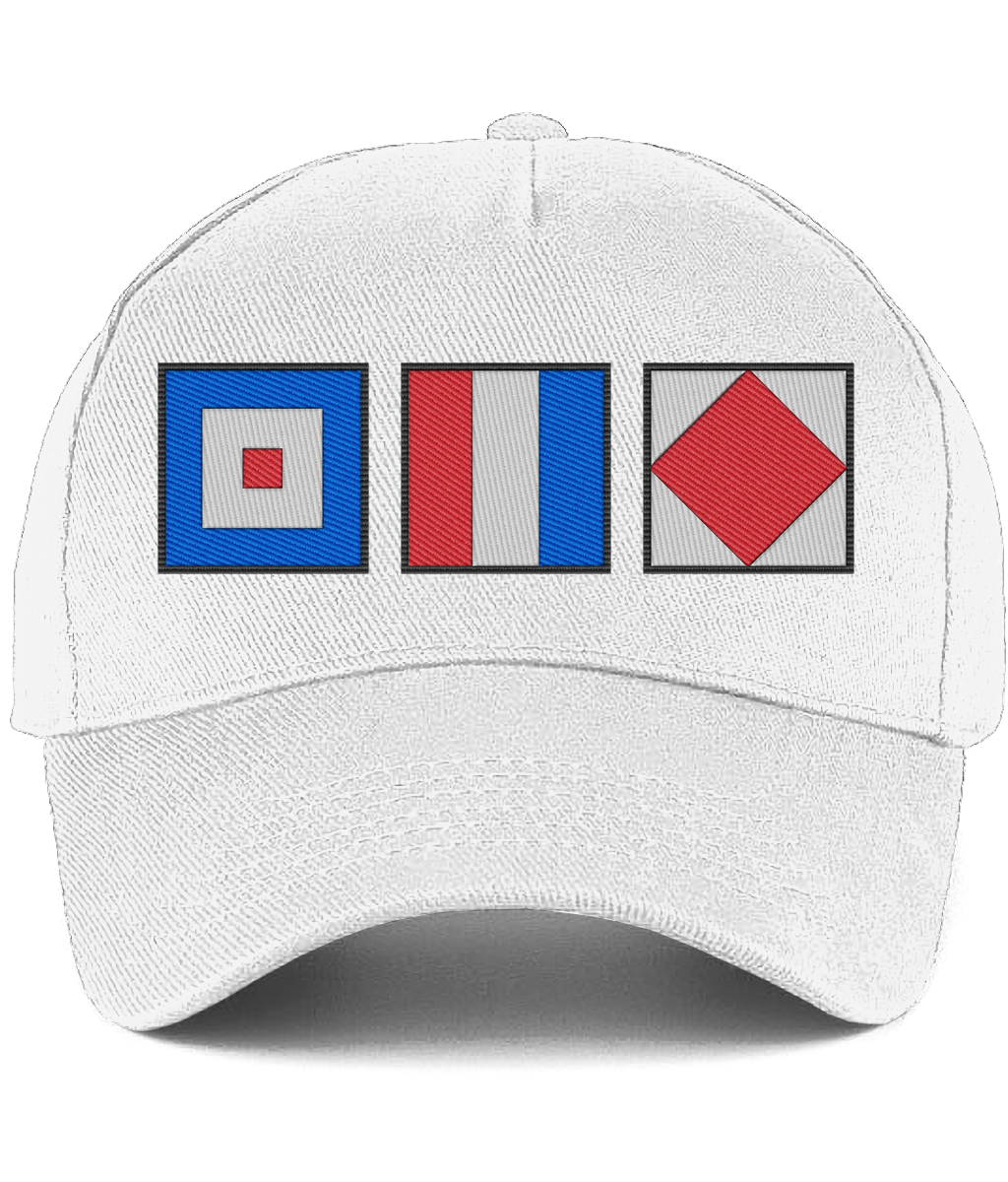 Cotton baseball cap (Embroidered nautical flags Whiskey, Tango, Foxtrot)