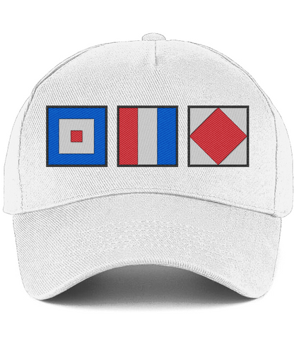 Cotton baseball cap (Embroidered nautical flags Whiskey, Tango, Foxtrot)