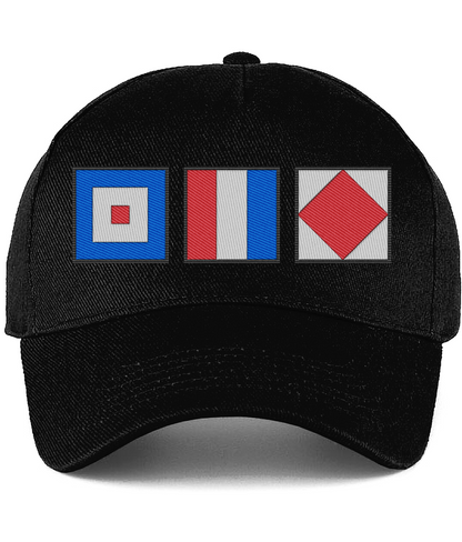 Cotton baseball cap (Embroidered nautical flags Whiskey, Tango, Foxtrot)