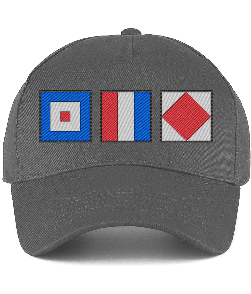 Cotton baseball cap (Embroidered nautical flags Whiskey, Tango, Foxtrot)