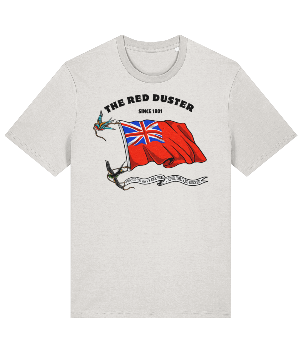 Organic cotton unisex t-shirt (Red duster and swallows)