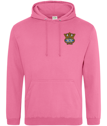 Ring-spun cotton unisex hoodie (Embroidered Merchant Navy crest)