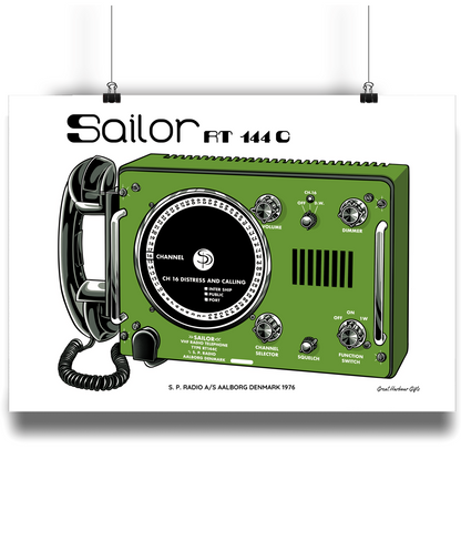 Poster print (Vintage Sailor VHF radio RT144C)