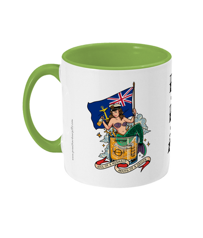 Sailor tattoo mug, Royal Fleet Auxiliary (RFA) mermaid