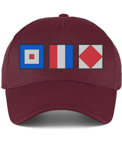 Cotton baseball cap (Embroidered nautical flags Whiskey, Tango, Foxtrot)