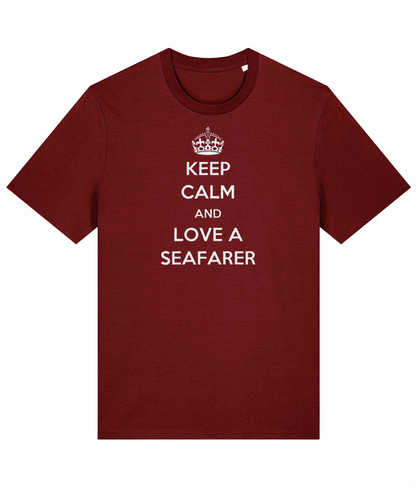 Organic cotton unisex t-shirt (Keep calm and love a seafarer)