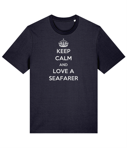 Organic cotton unisex t-shirt (Keep calm and love a seafarer)