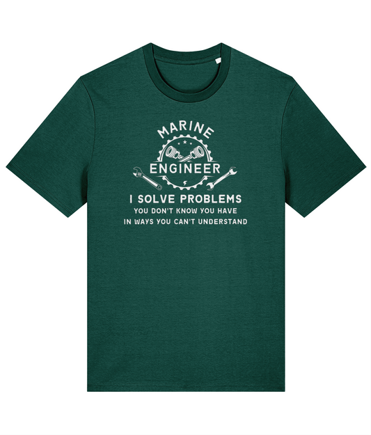 Organic cotton unisex t-shirt ( Marine engineer problem solver)