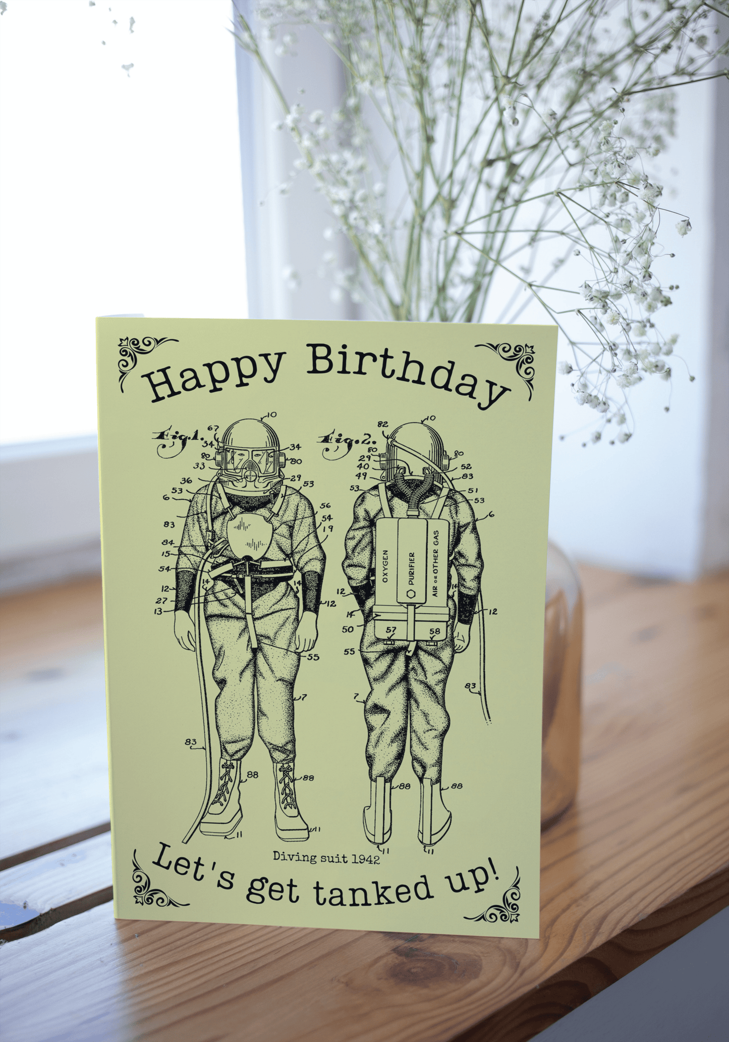 Divers Birthday Card, Let's get tanked up! Great Harbour Gifts