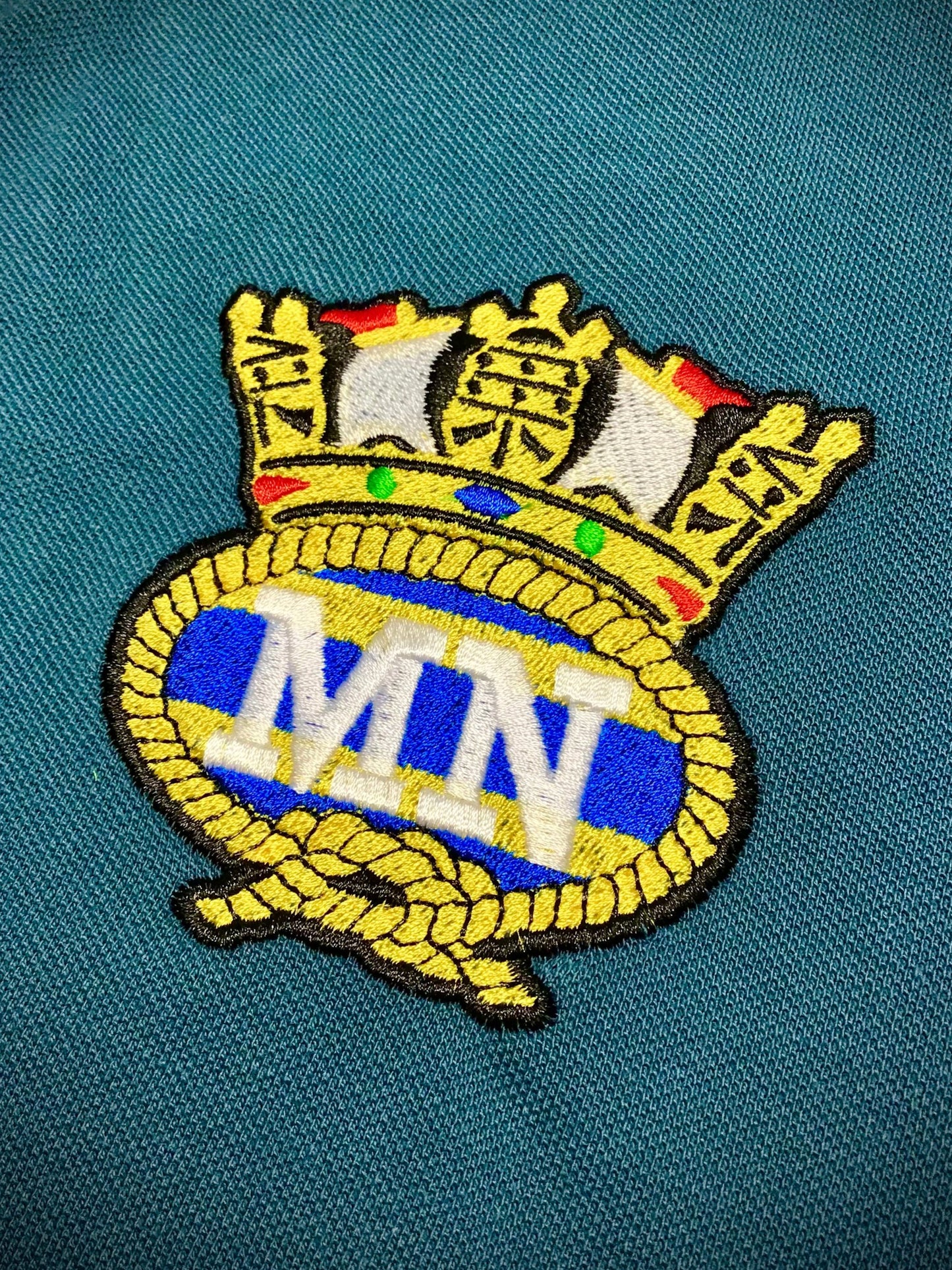 Ring-spun cotton unisex hoodie (Embroidered Merchant Navy crest)