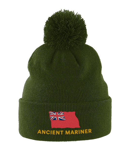 Pom Pom hat (Embroidered ancient mariner and red ensign)