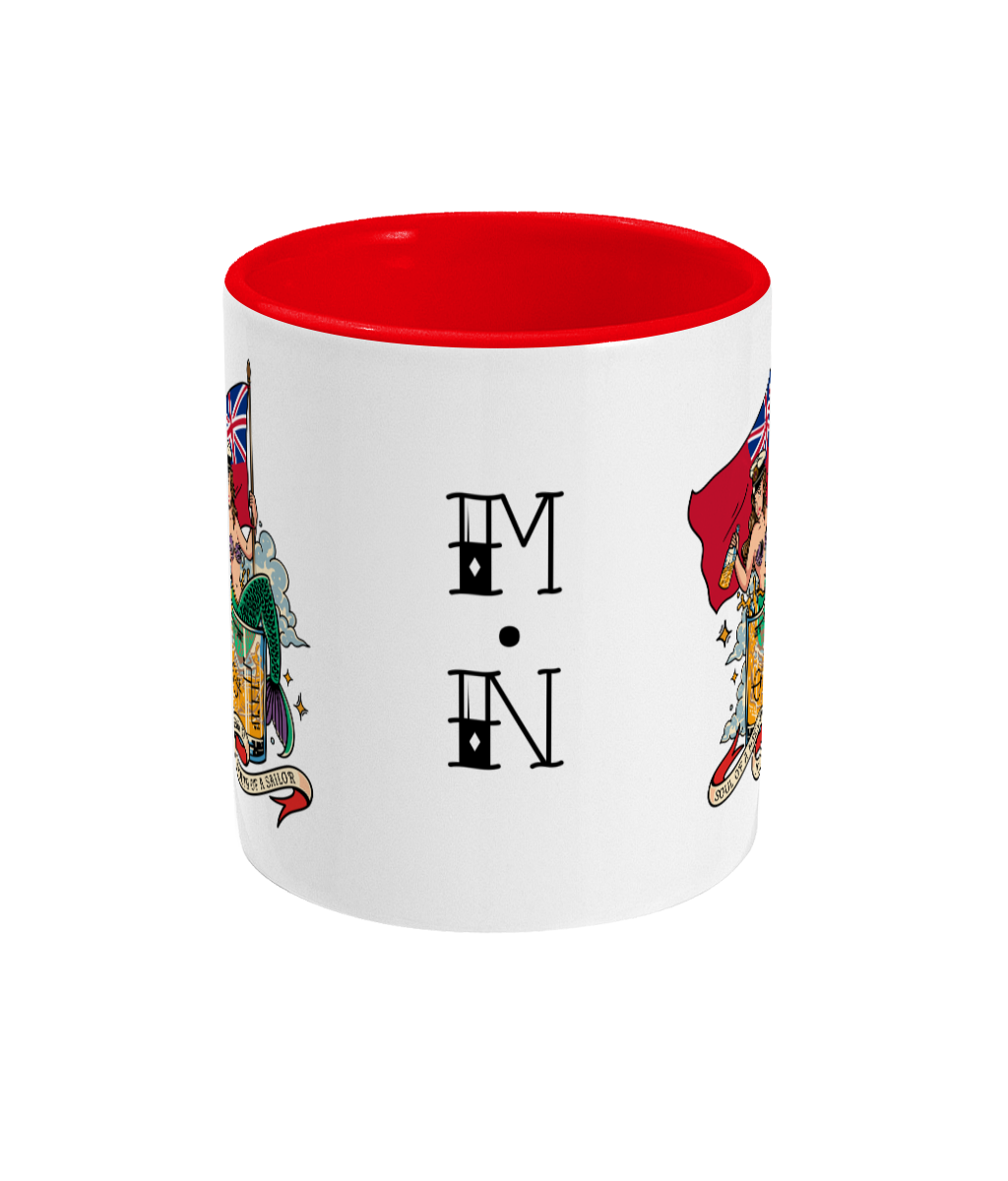 Sailor tattoo mug, Merchant Navy (MN) mermaid