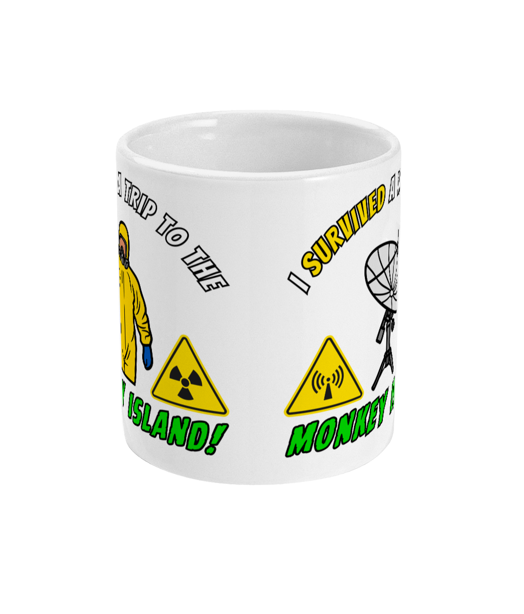 Funny deck mug, I survived a trip to the monkey Island! Great Harbour Gifts