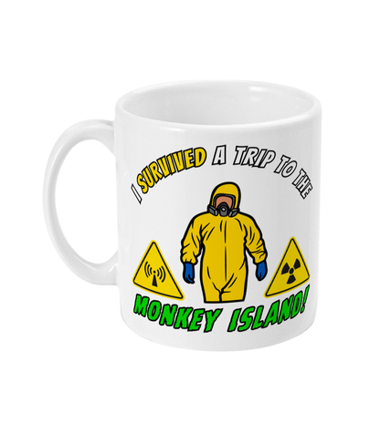 Funny deck mug, I survived a trip to the monkey Island! Great Harbour Gifts