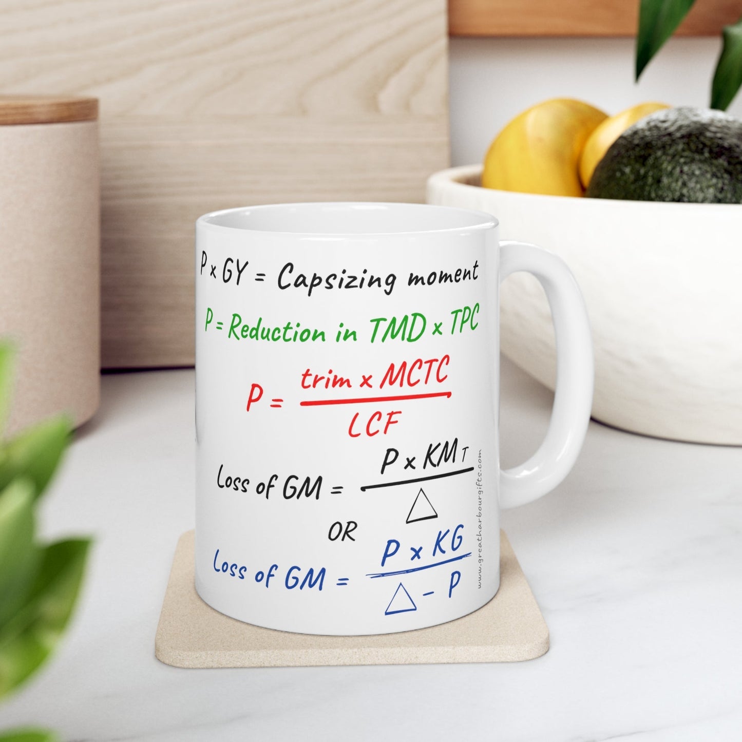 Funny drydock stability mug, Coffee time is a critical period! Great Harbour Gifts