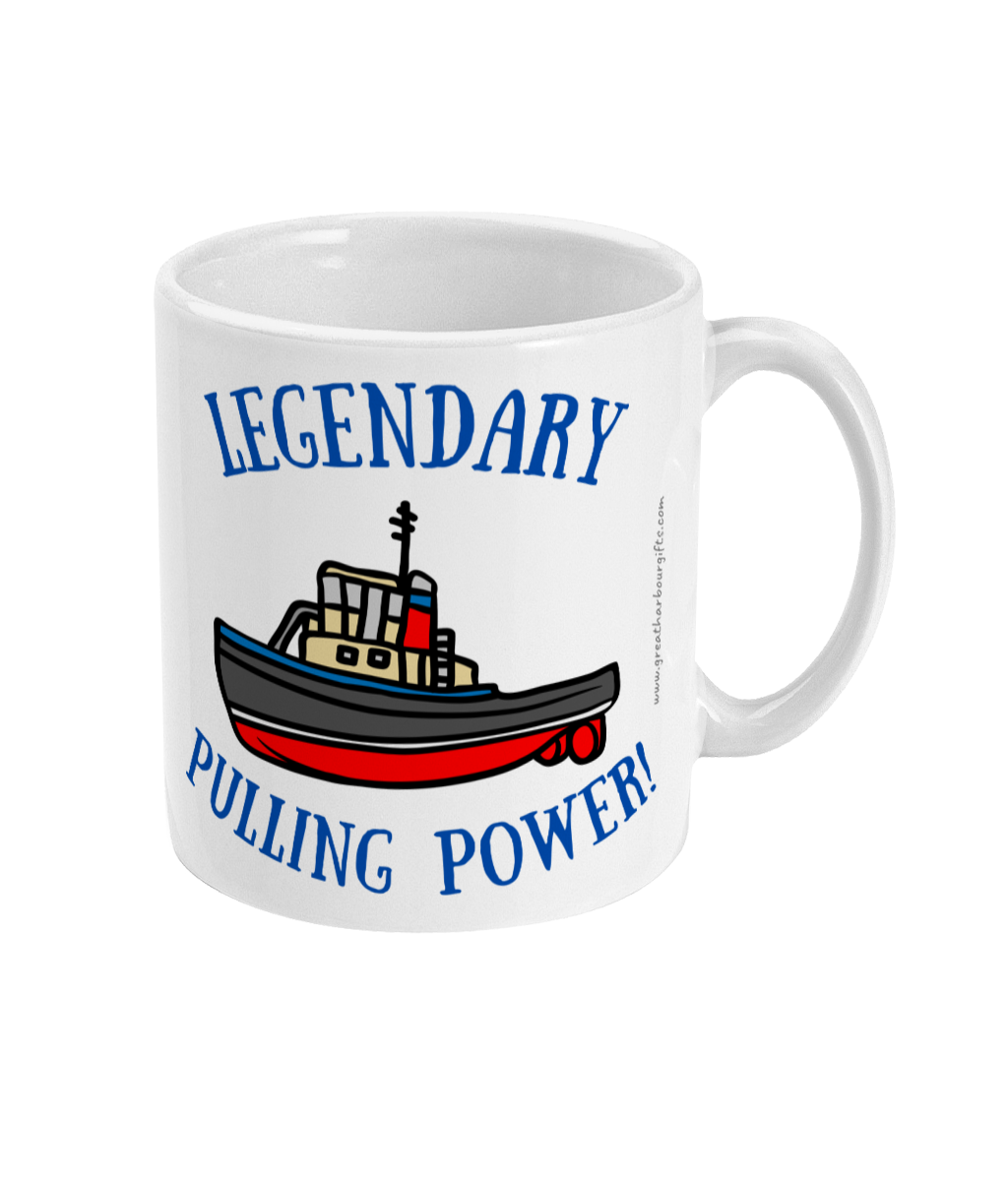 Funny tug boat mug, I'm sexy and I tow it! Great Harbour Gifts