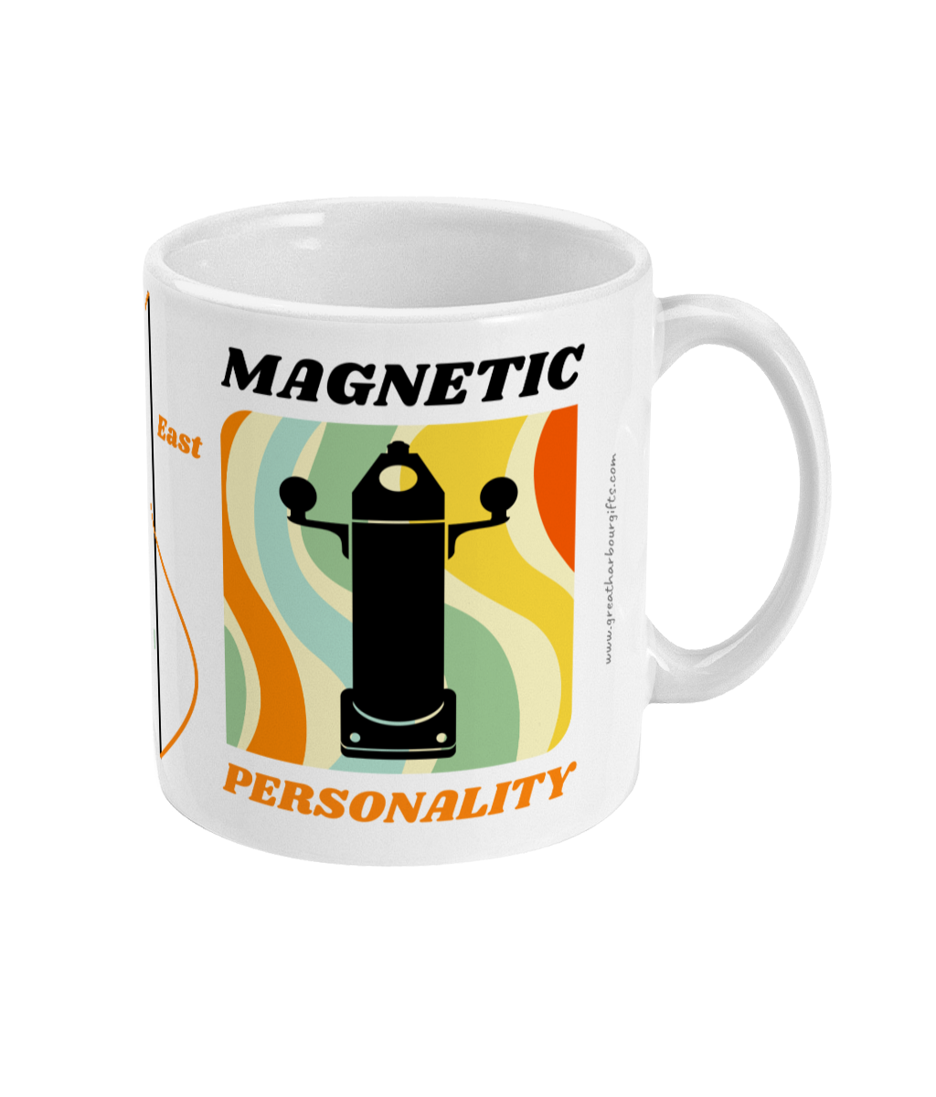 Magnetic personality compass binnacle mug Great Harbour Gifts