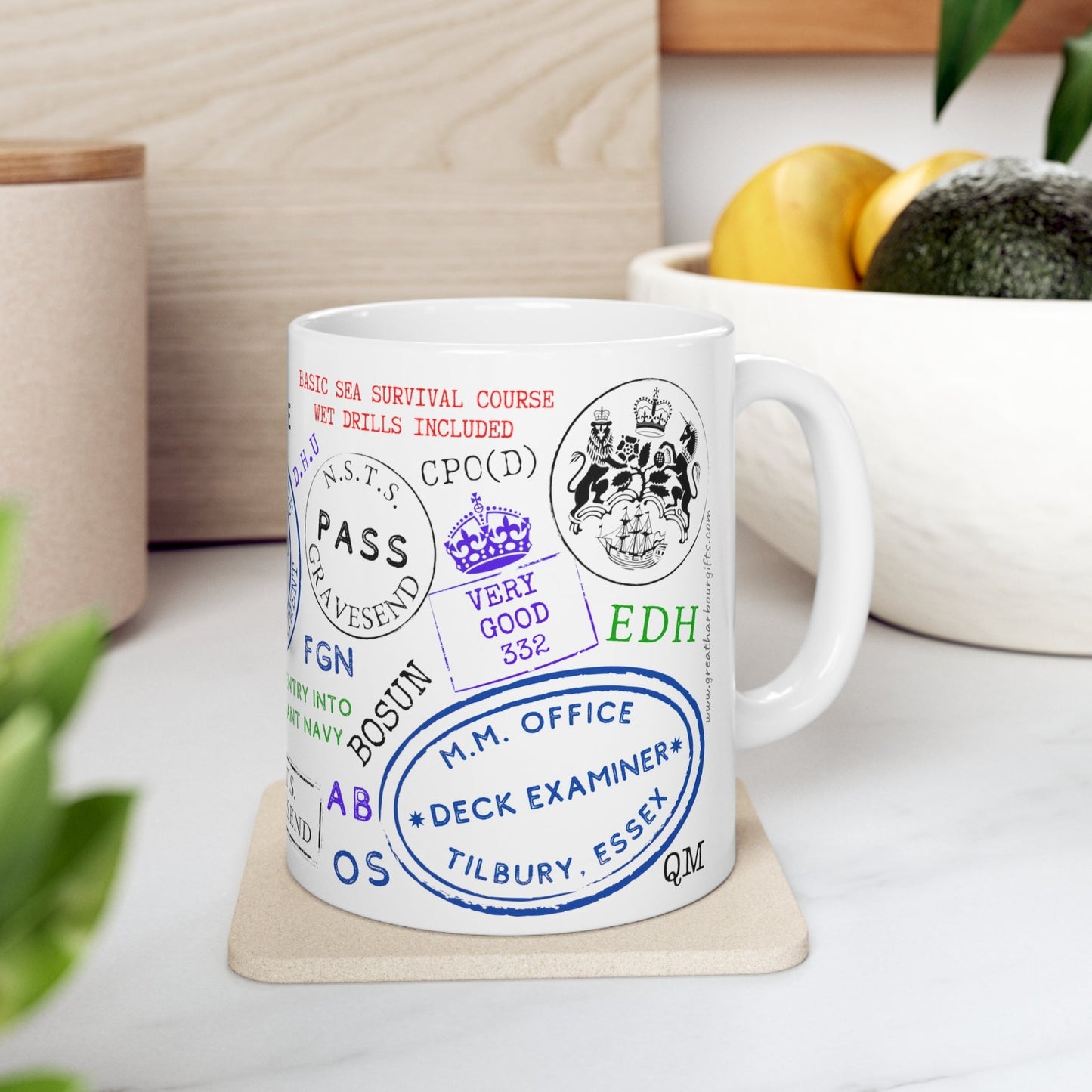 N.S.T.S. Gravesend 'Peanut factory' mug (Deck rating version) Great Harbour Gifts