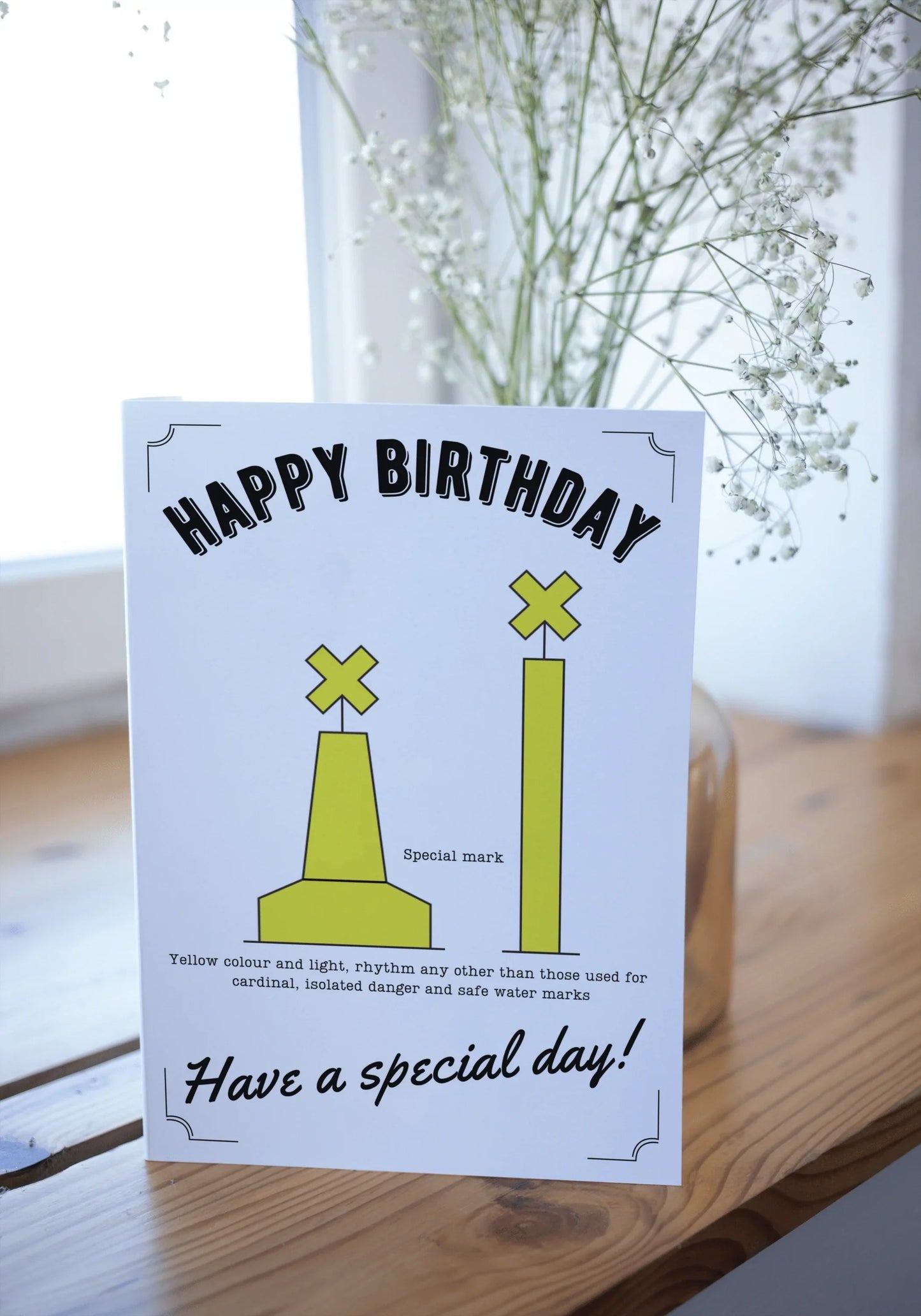 Nautical Birthday card, Special mark buoy. Great Harbour Gifts