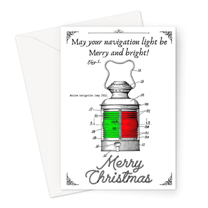 Nautical Christmas card (Marine navigation light) Great Harbour Gifts