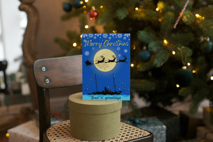 Nautical Christmas card, Seas 'n' greetings Great Harbour Gifts