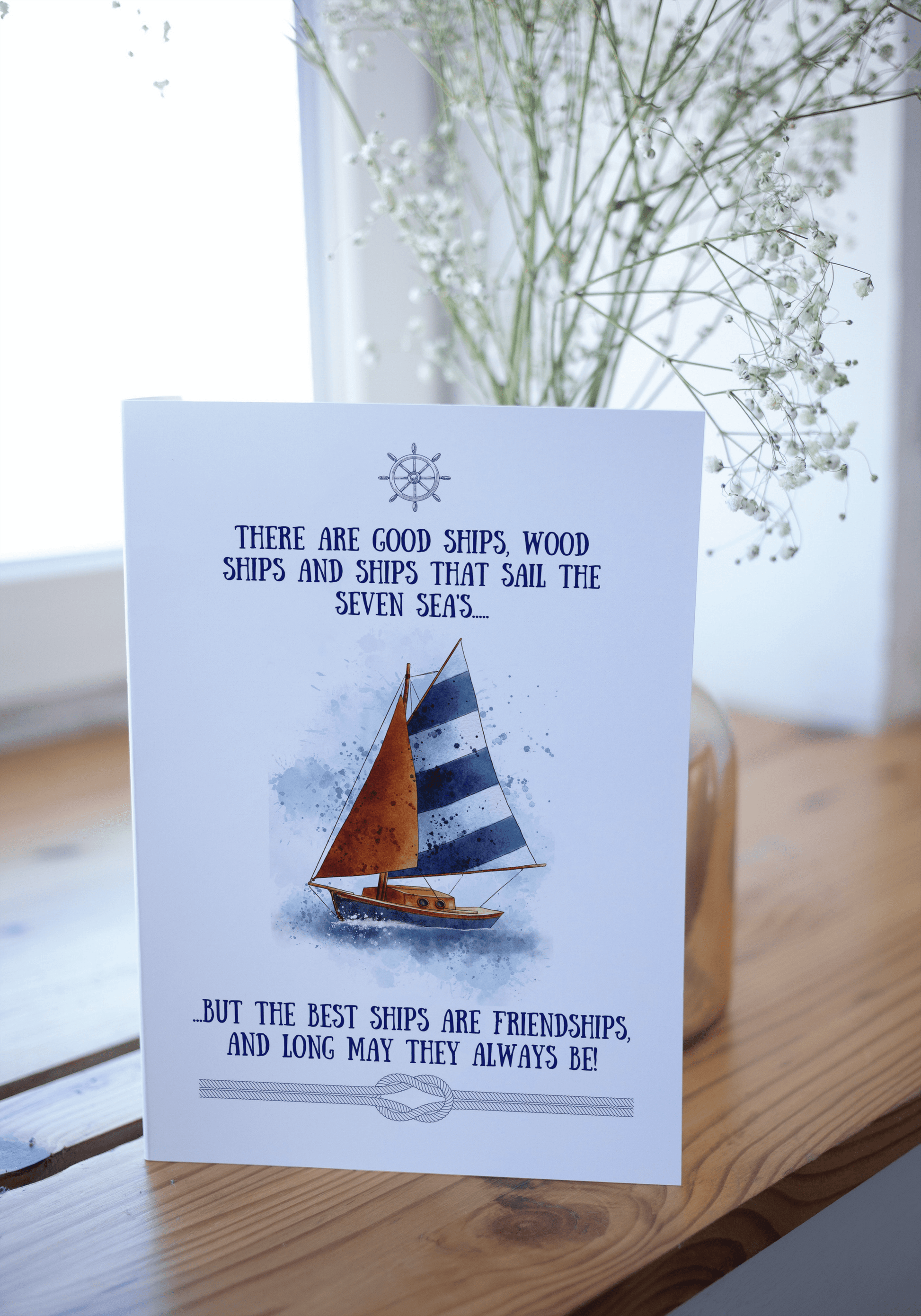 Nautical Friendship Card, There are good ships... Great Harbour Gifts