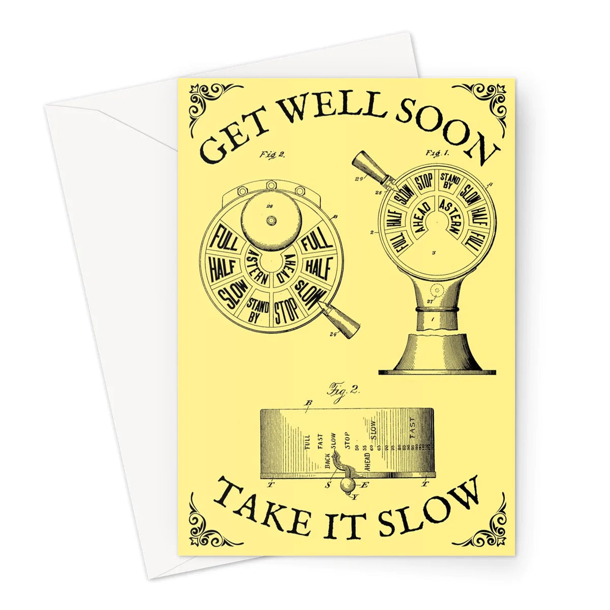 Nautical Get Well Soon Card, Take it Slow Great Harbour Gifts