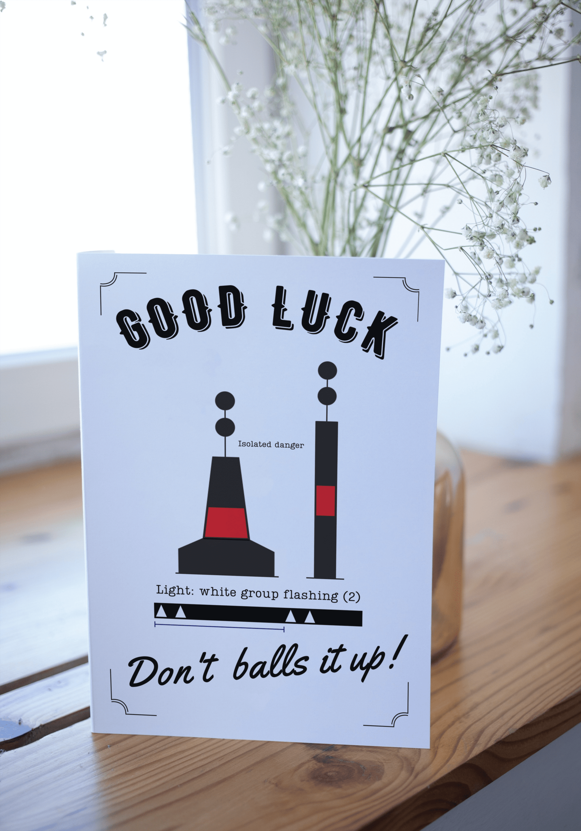 Nautical Good Luck Card don't balls it up! Great Harbour Gifts