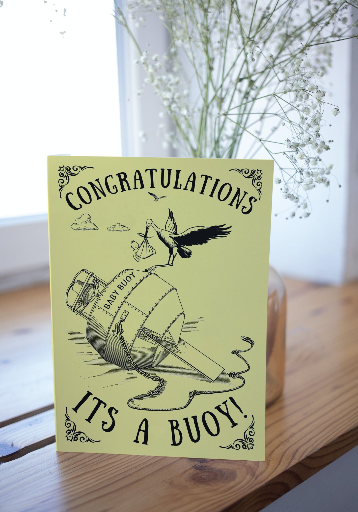 Nautical New Baby Card, Congratulations! Its a Buoy! Great Harbour Gifts