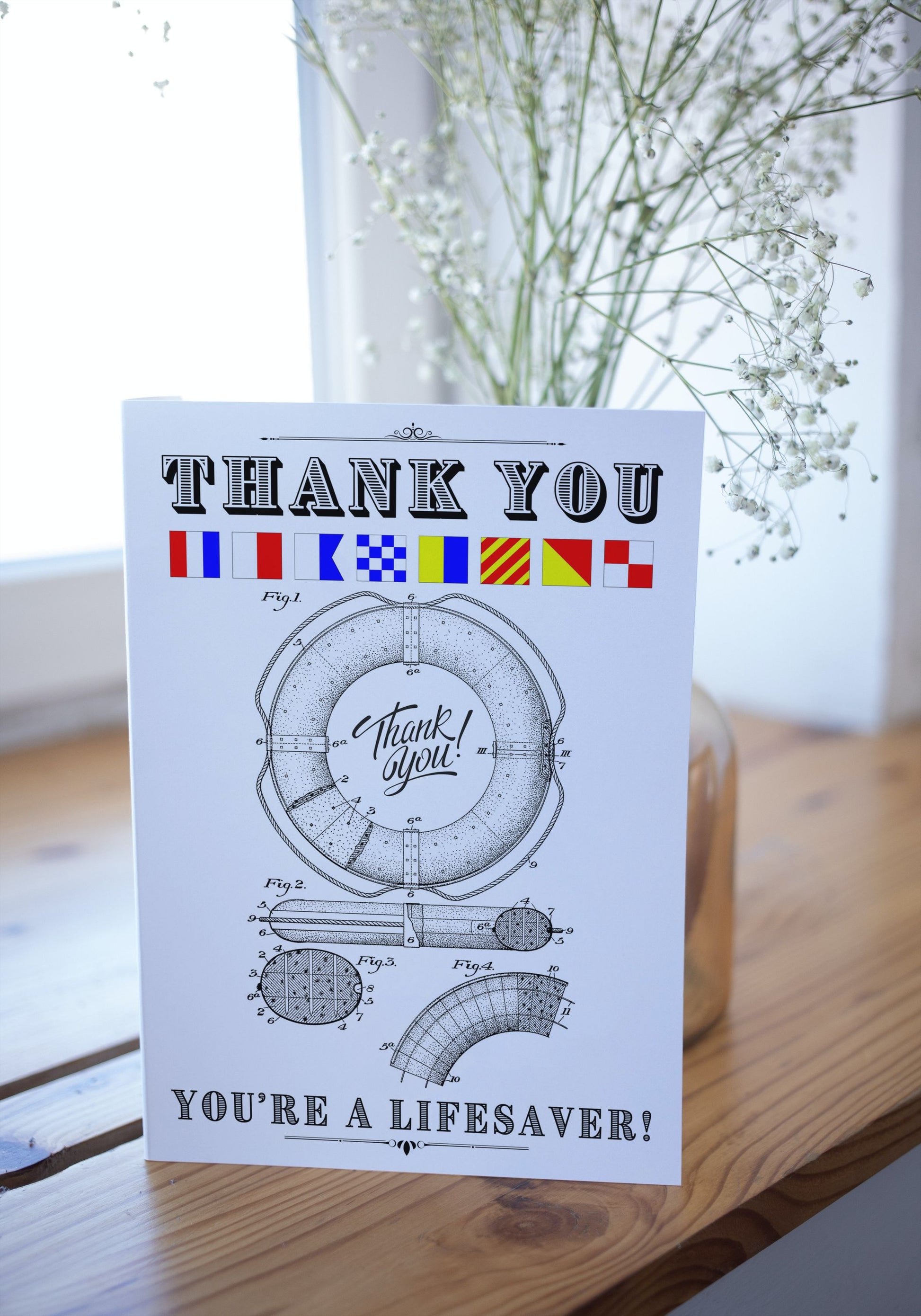 Nautical Thank You Card, You're a Lifesaver! Great Harbour Gifts