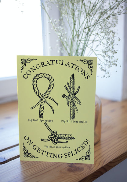 Nautical Wedding Card, Congratulations on getting spliced! Great Harbour Gifts