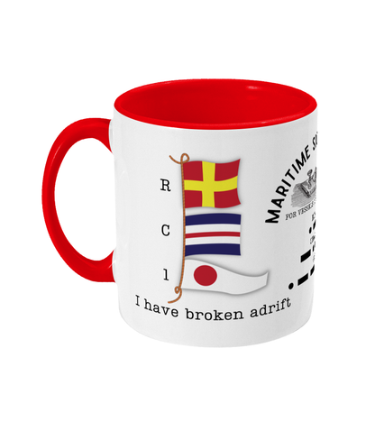 Nautical code flag mug, I have broken adrift Great Harbour Gifts