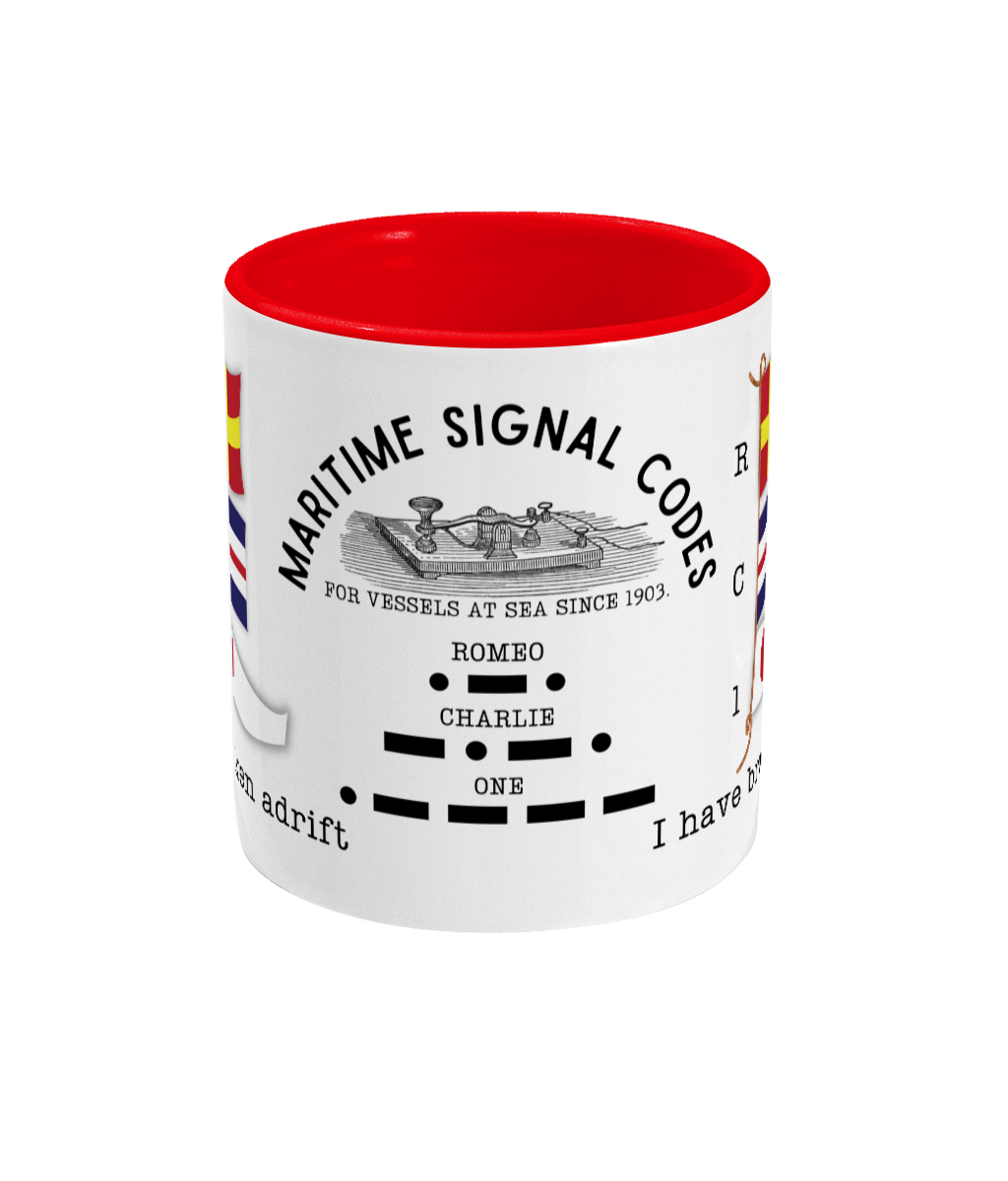 Nautical code flag mug, I have broken adrift Great Harbour Gifts