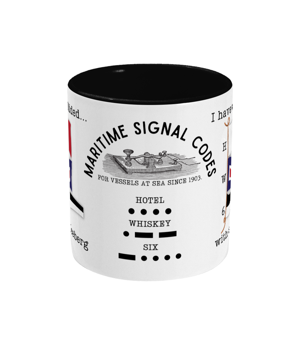 Nautical code flag mug, I have collided with Iceberg Great Harbour Gifts