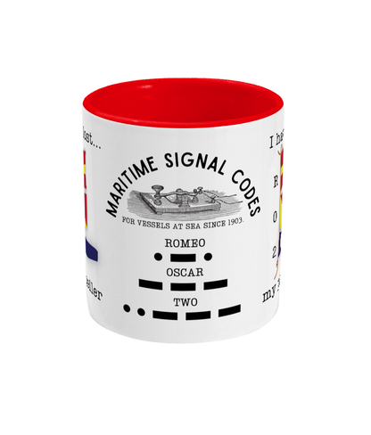 Nautical code flag mug, I have lost my propeller Great Harbour Gifts