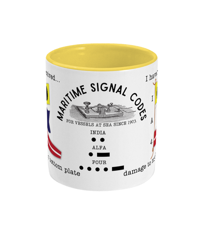 Nautical code flag mug, I have received damage to my bottom plate Great Harbour Gifts